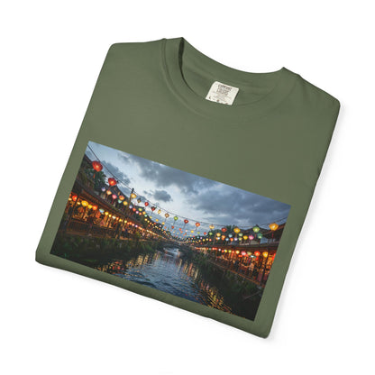 A Riverside Bazaar Glowing With Lantern Canopies B | Custom