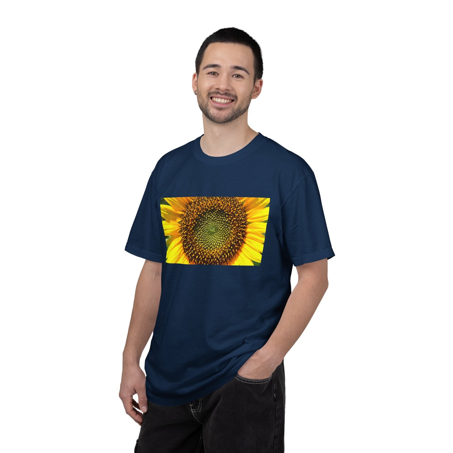 A Detailed Shot Of A Sunflower Center Geometric Se | Custom
