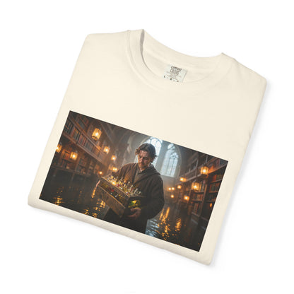 A Young Alchemist Carrying A Crate Of Luminous Via | Custom