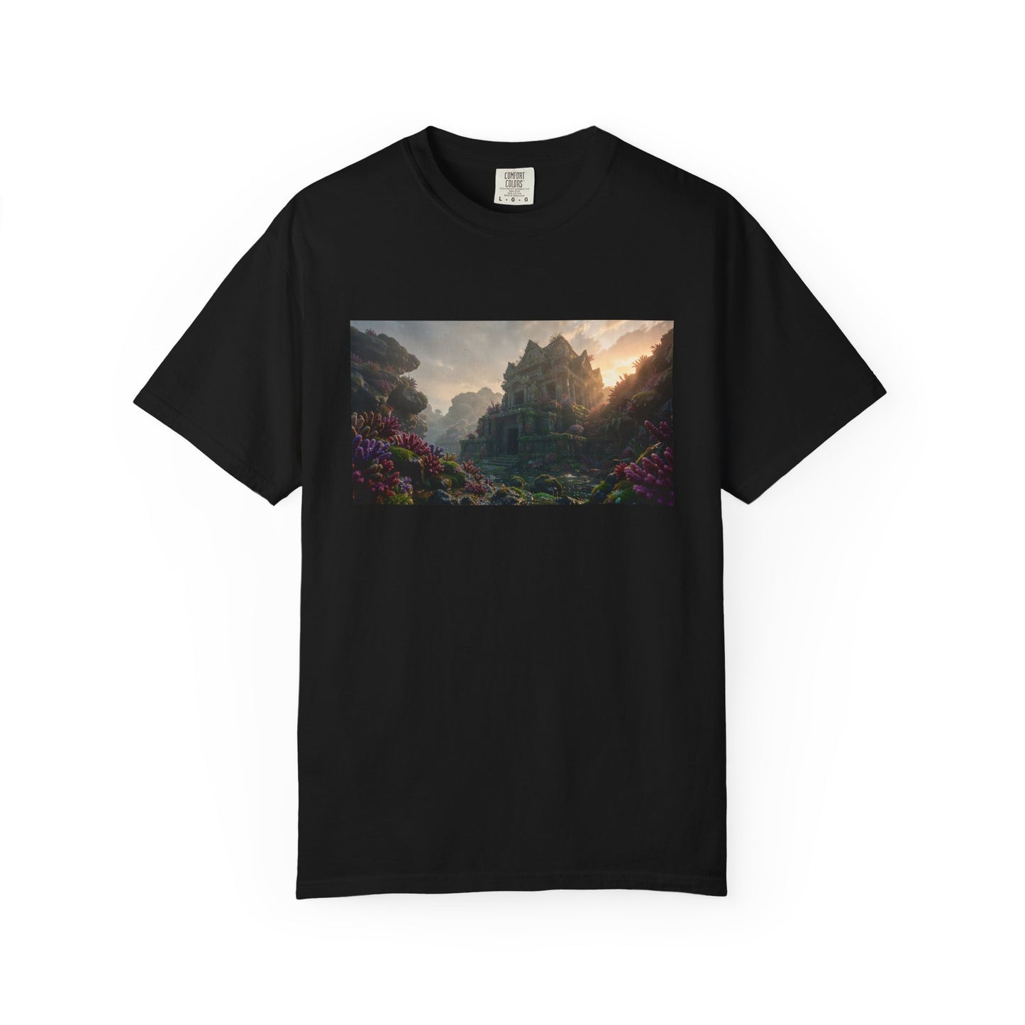 An Underwater Temple Reclaimed By Coral Foreground | Custom