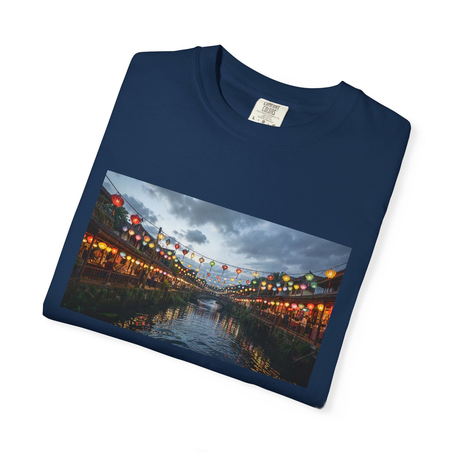 A Riverside Bazaar Glowing With Lantern Canopies B | Custom