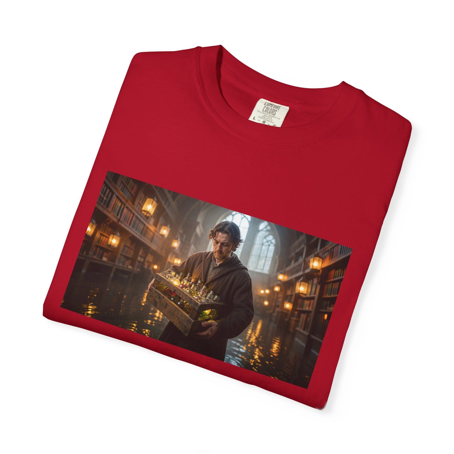 A Young Alchemist Carrying A Crate Of Luminous Via | Custom