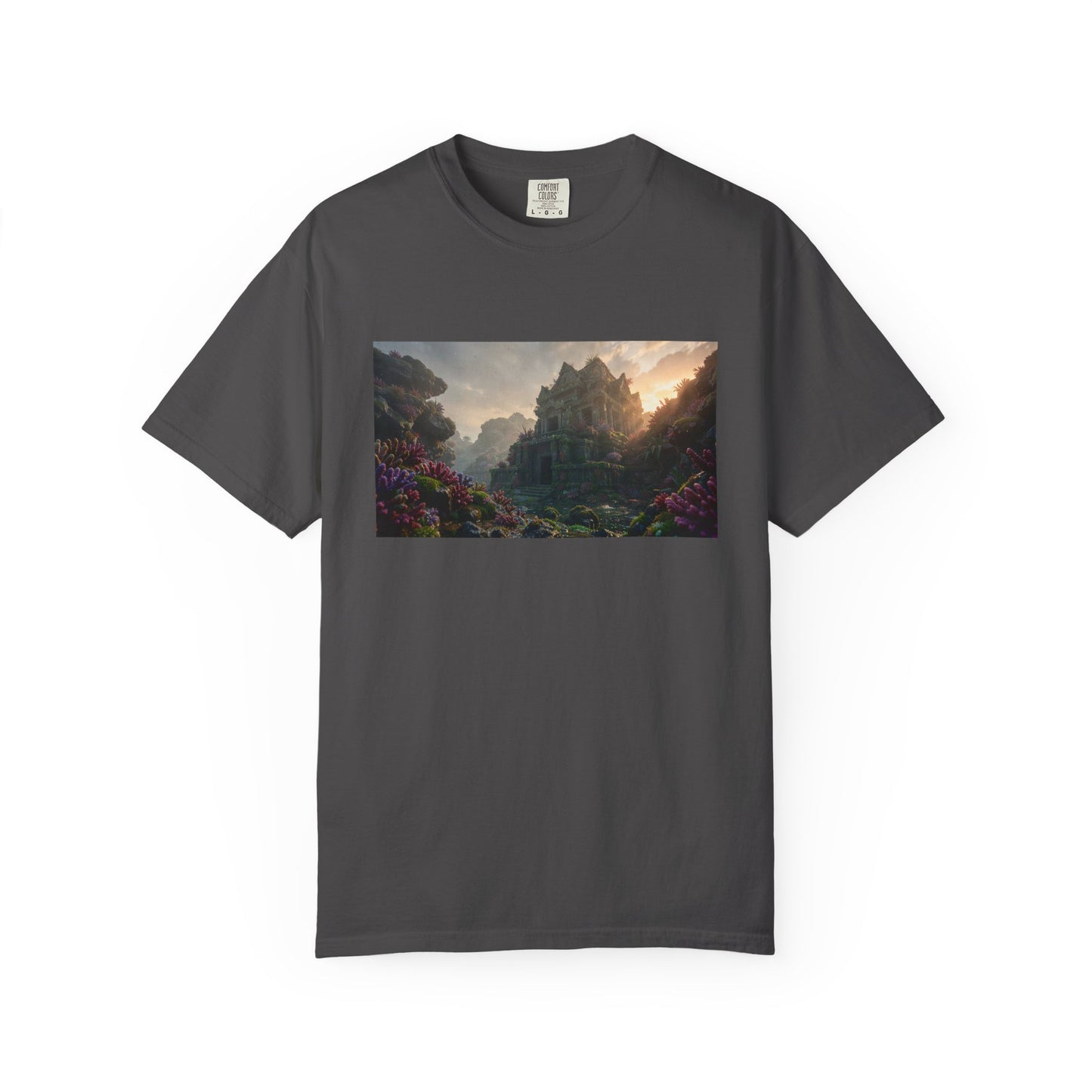 An Underwater Temple Reclaimed By Coral Foreground | Custom