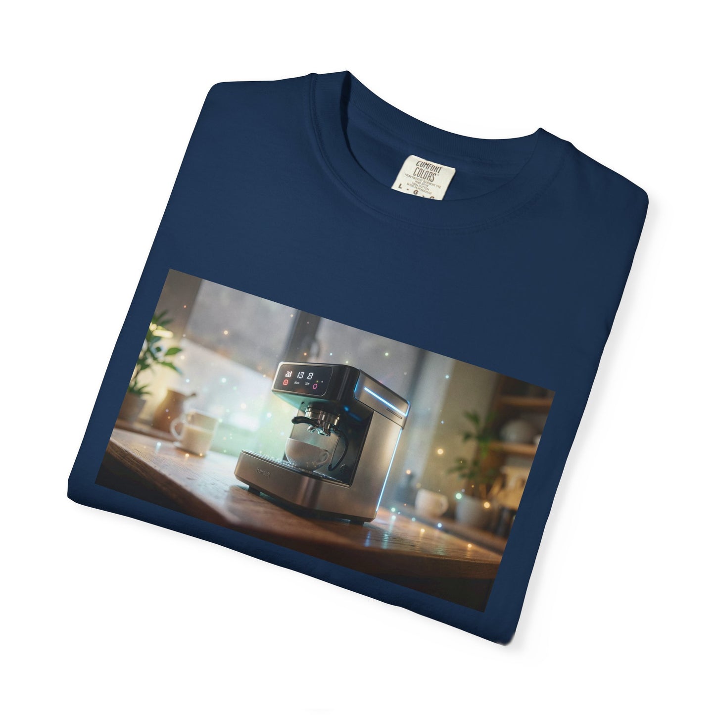 A Futuristic Coffee Machine Low-Angle Premium Hero | Custom