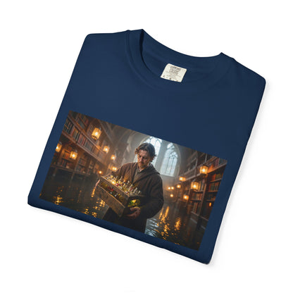 A Young Alchemist Carrying A Crate Of Luminous Via | Custom