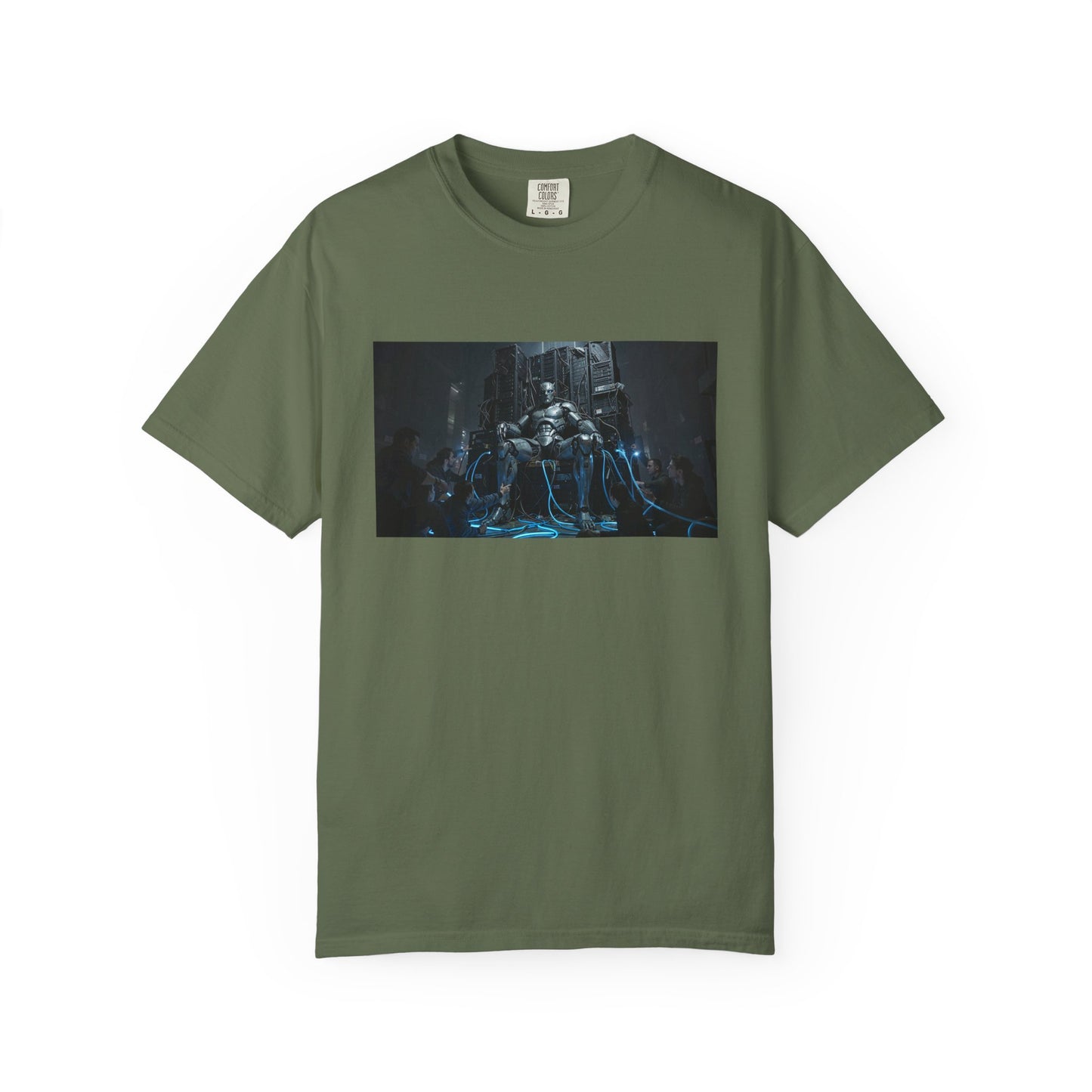 A Robot Lounging On A Throne Made Of Discarded Bla | Custom