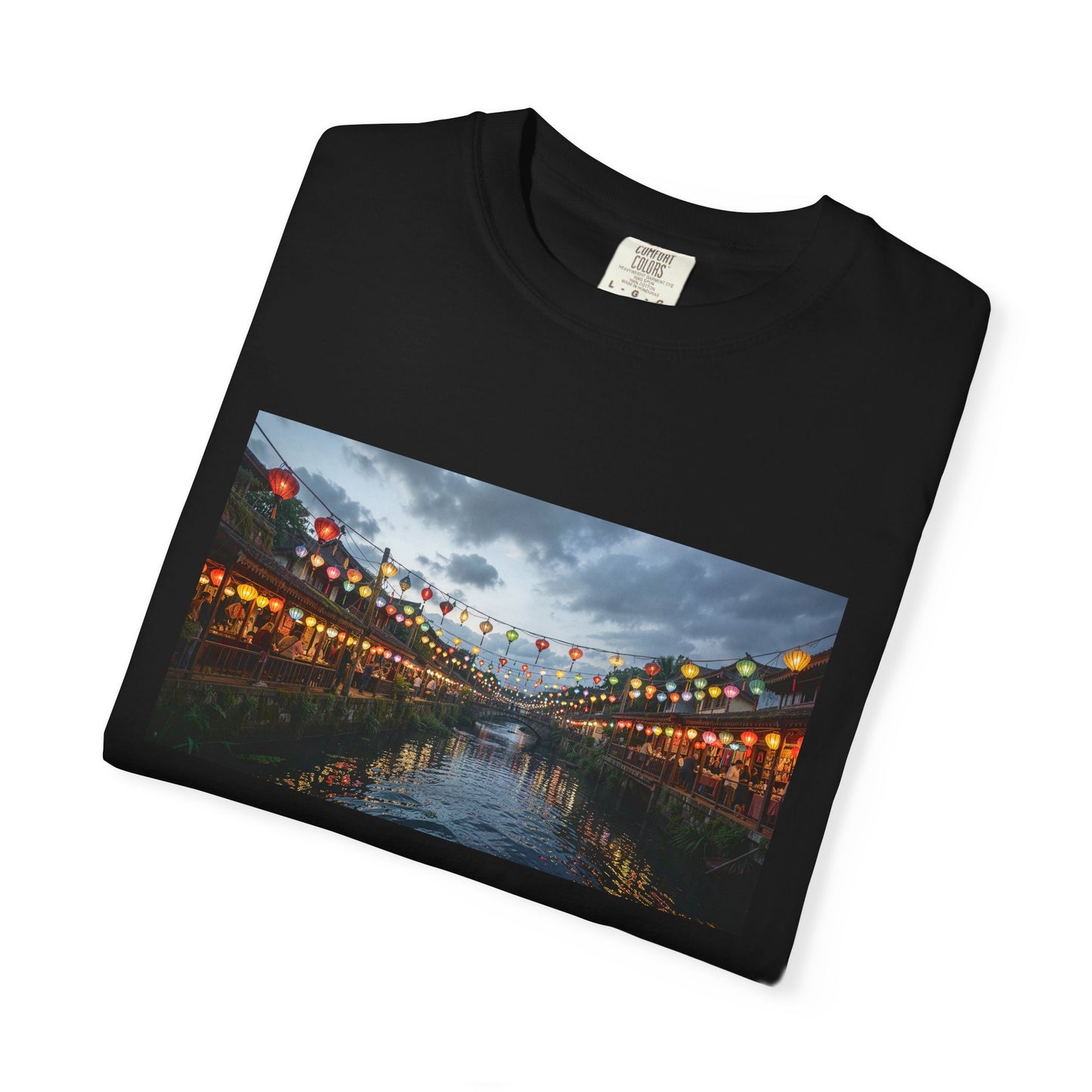 A Riverside Bazaar Glowing With Lantern Canopies B | Custom