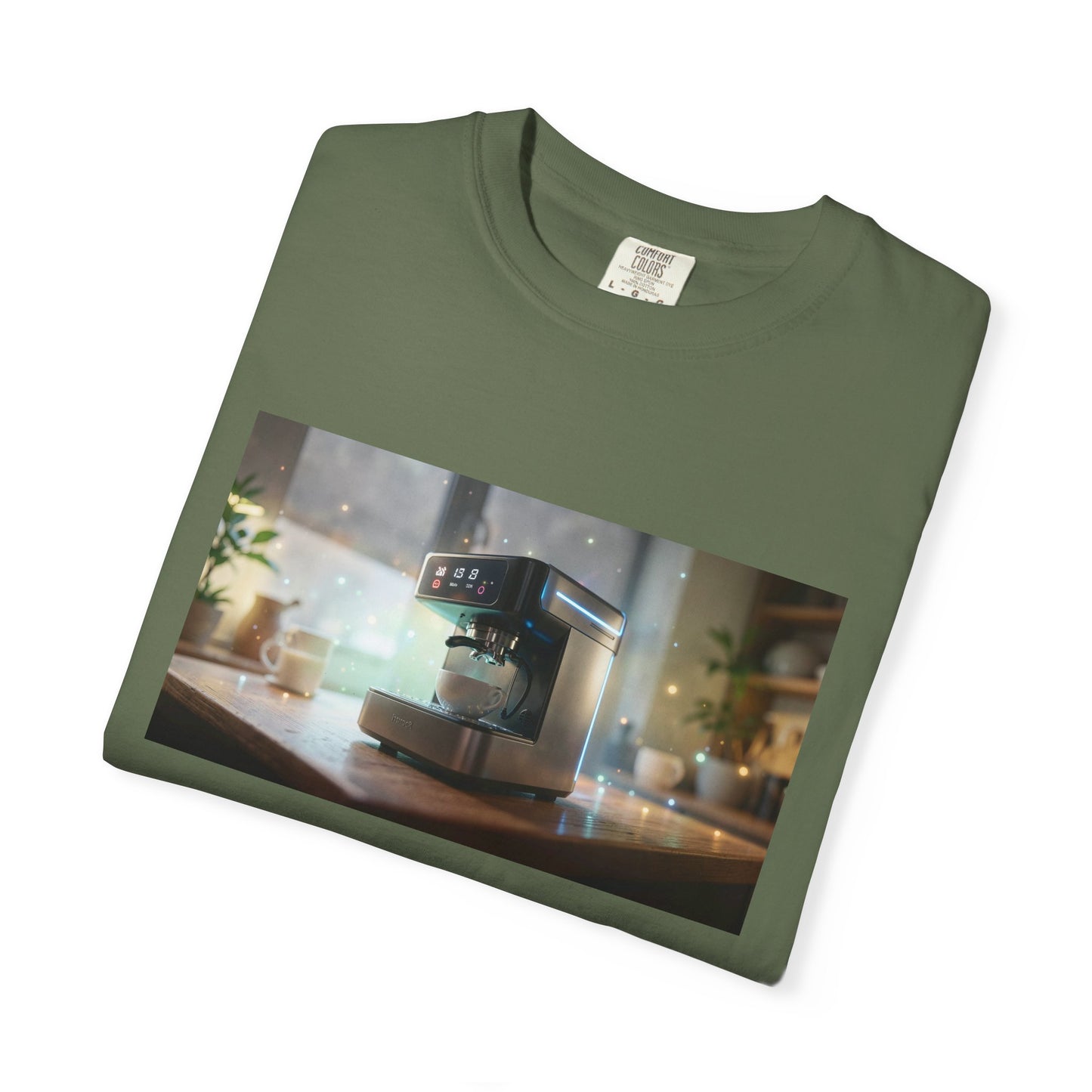 A Futuristic Coffee Machine Low-Angle Premium Hero | Custom
