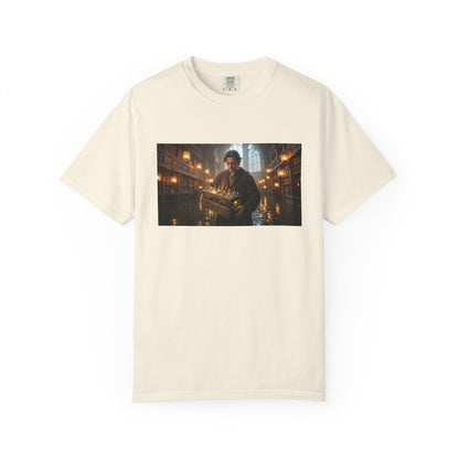 A Young Alchemist Carrying A Crate Of Luminous Via | Custom
