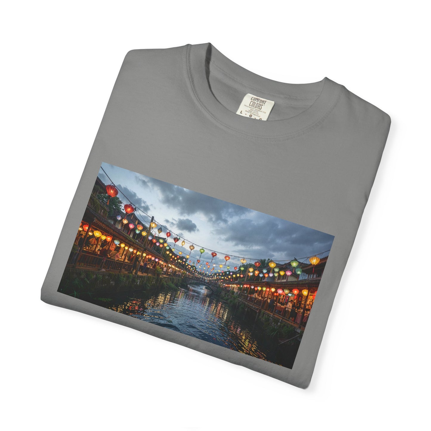 A Riverside Bazaar Glowing With Lantern Canopies B | Custom