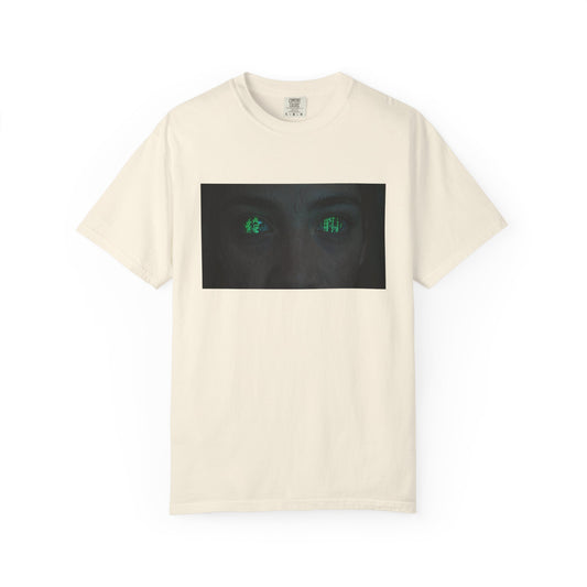 A Close-Up Of A Humans Eyes Reflecting The Scrolli | Custom