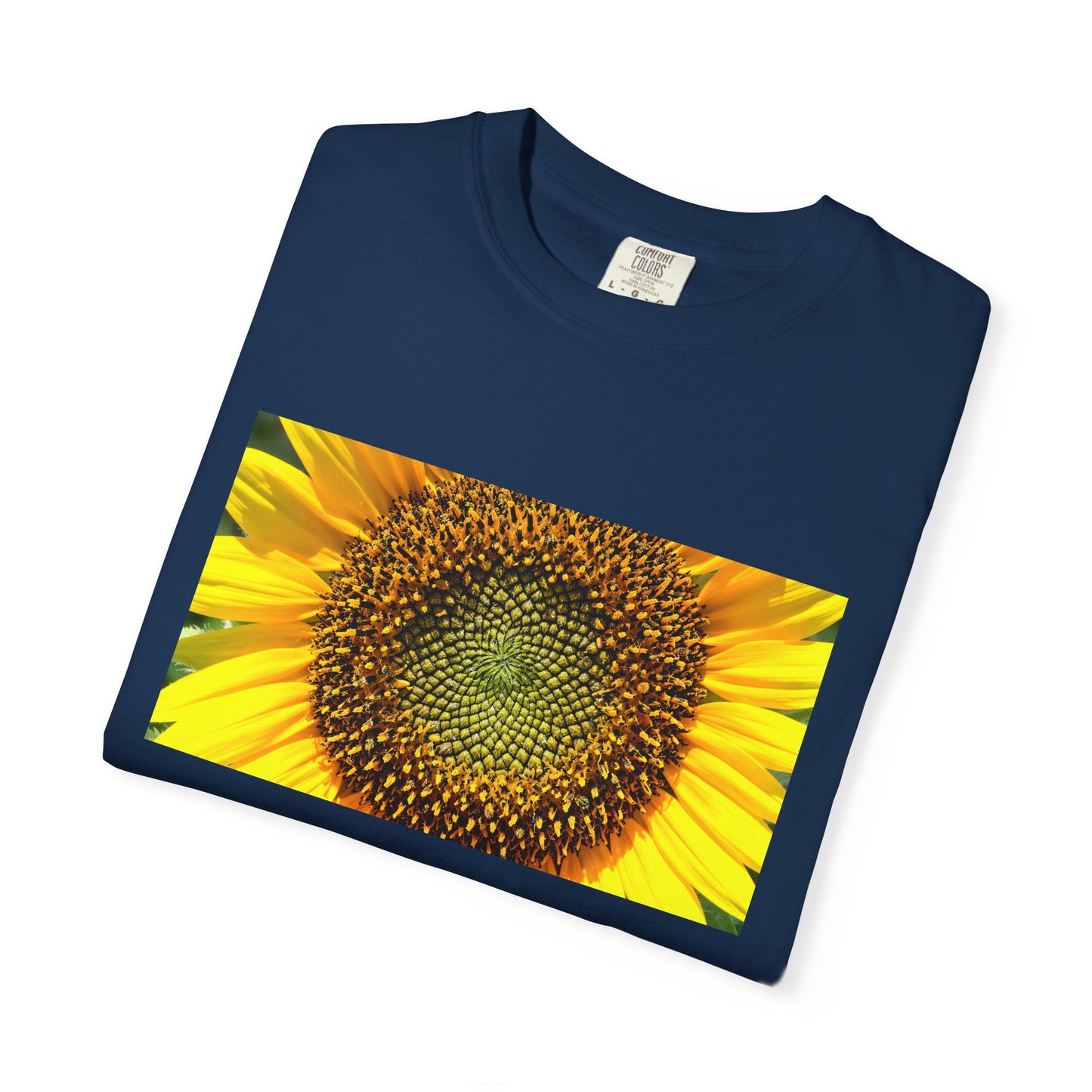 A Detailed Shot Of A Sunflower Center Geometric Se | Custom
