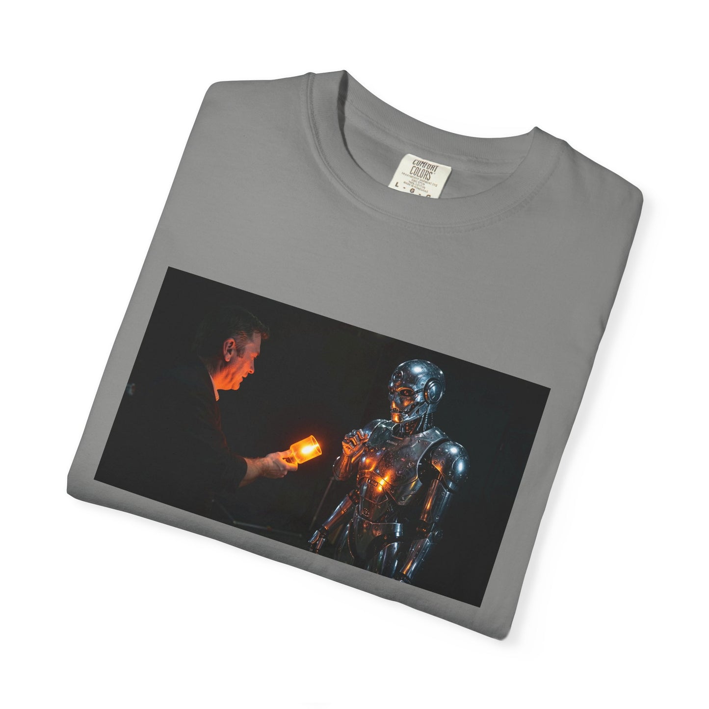 A Human Offering A Glowing Orange Vacuum Tube To A | Custom