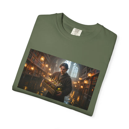 A Young Alchemist Carrying A Crate Of Luminous Via | Custom