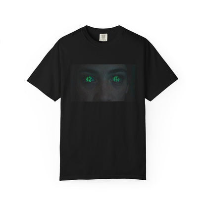 A Close-Up Of A Humans Eyes Reflecting The Scrolli | Custom