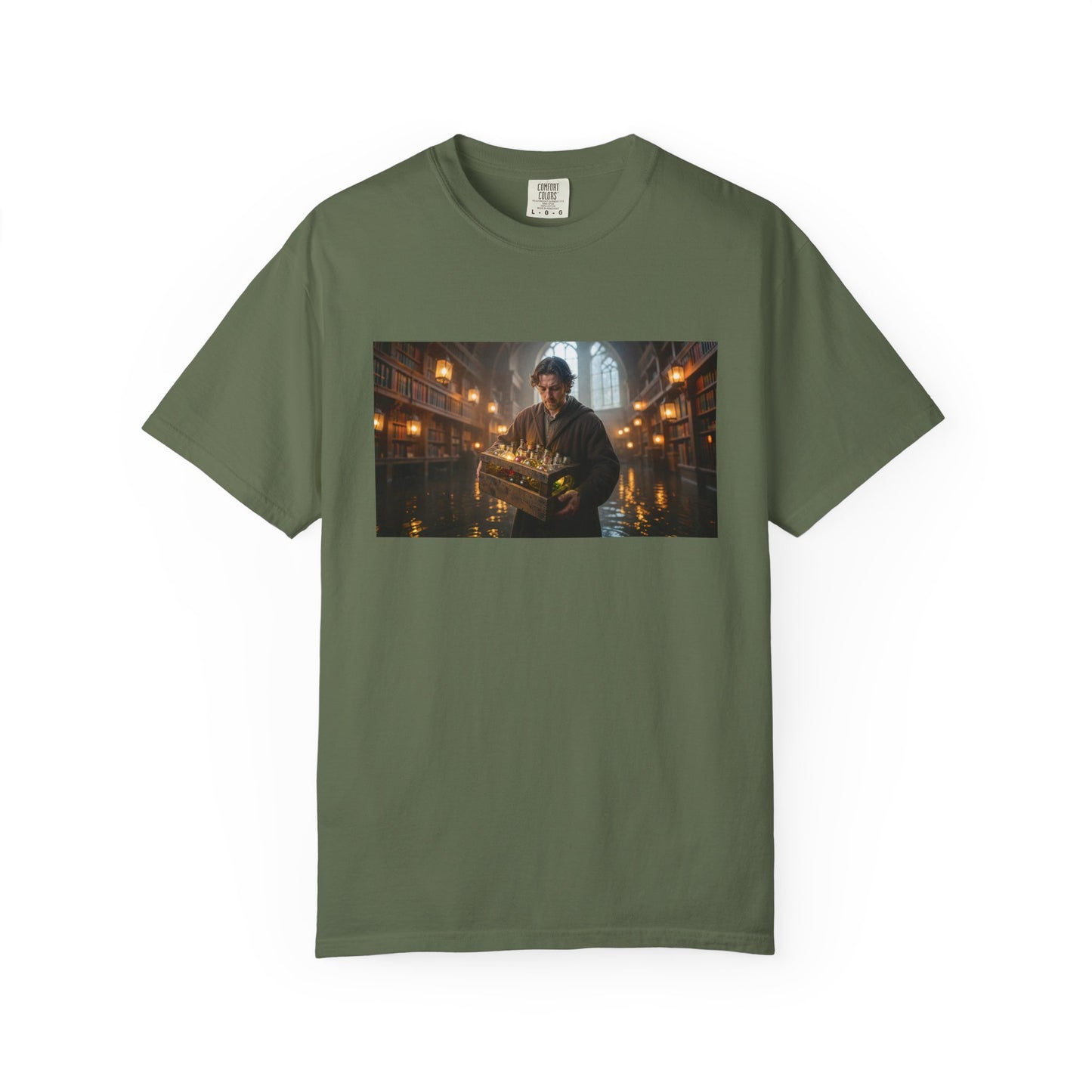A Young Alchemist Carrying A Crate Of Luminous Via | Custom