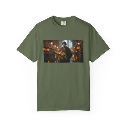 A Young Alchemist Carrying A Crate Of Luminous Via | Custom