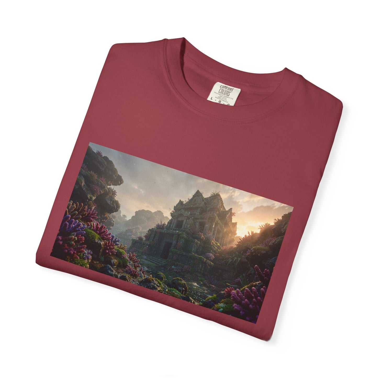 An Underwater Temple Reclaimed By Coral Foreground | Custom