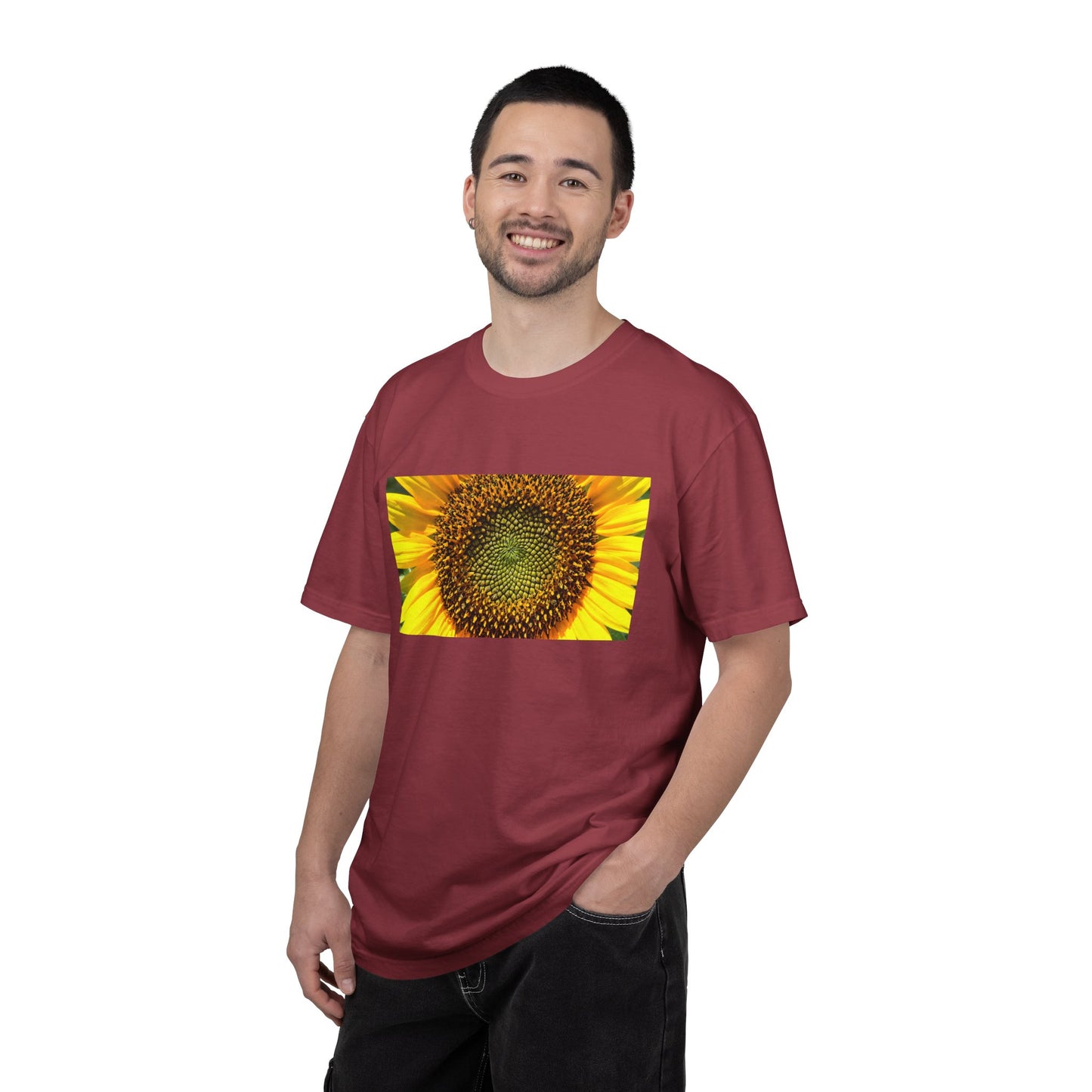A Detailed Shot Of A Sunflower Center Geometric Se | Custom