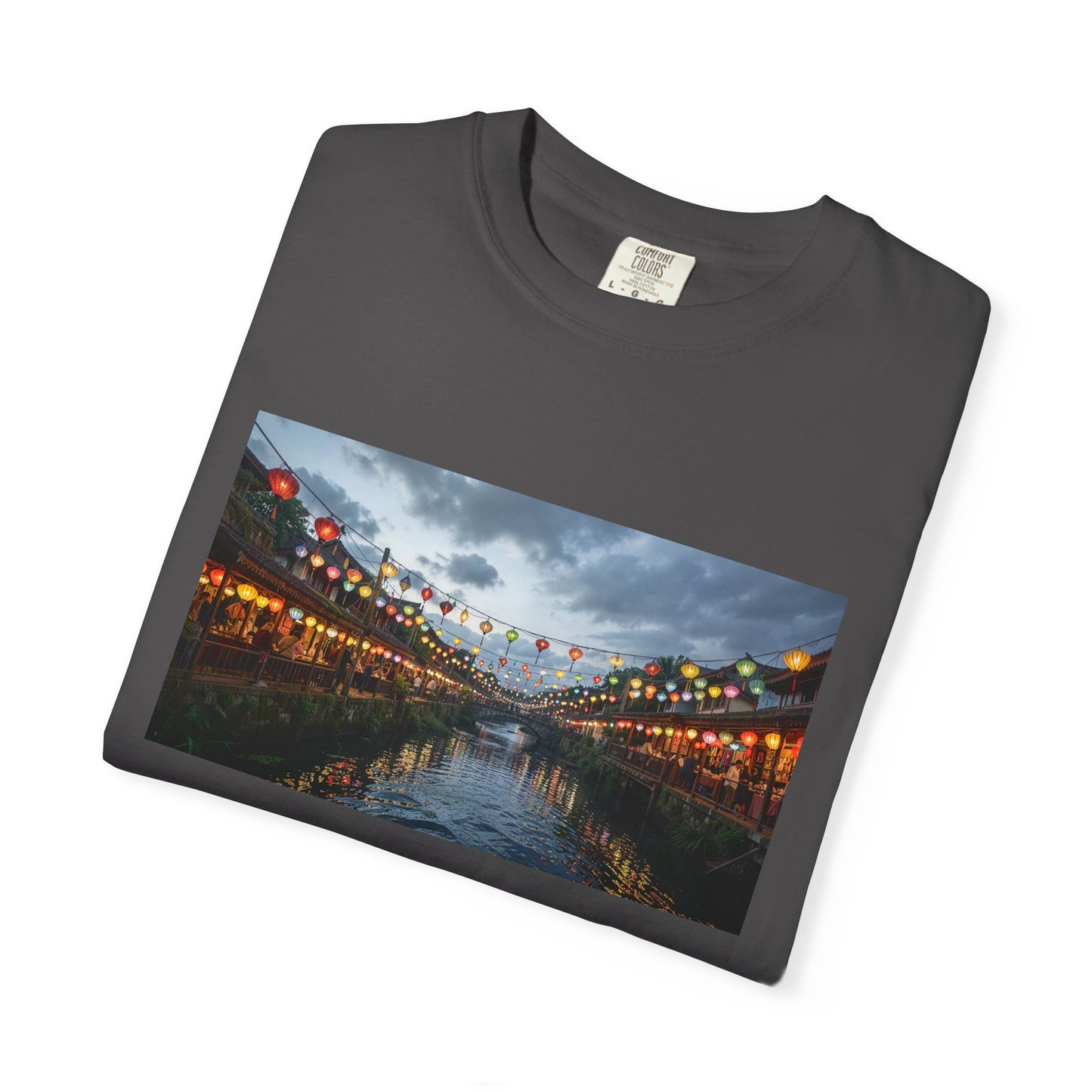 A Riverside Bazaar Glowing With Lantern Canopies B | Custom