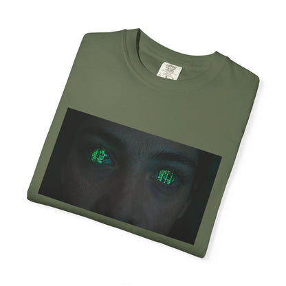 A Close-Up Of A Humans Eyes Reflecting The Scrolli | Custom