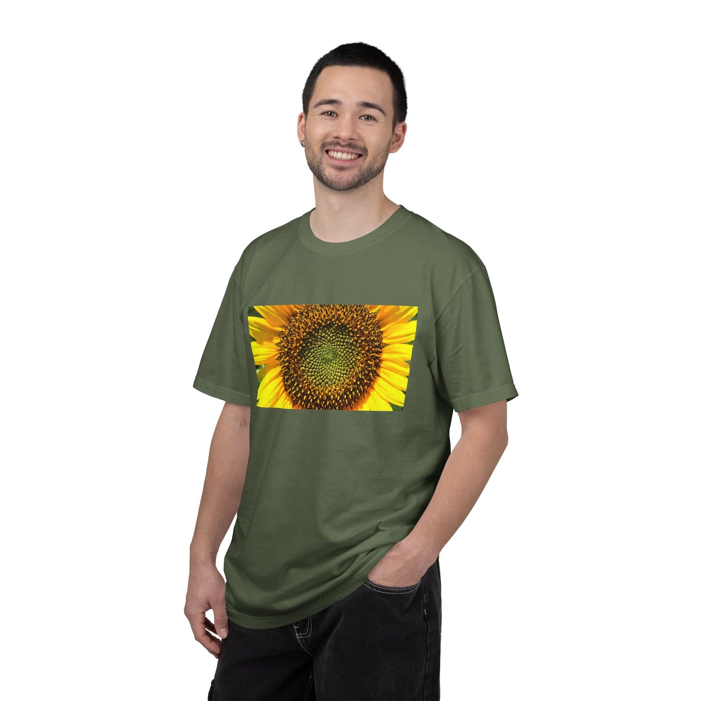 A Detailed Shot Of A Sunflower Center Geometric Se | Custom
