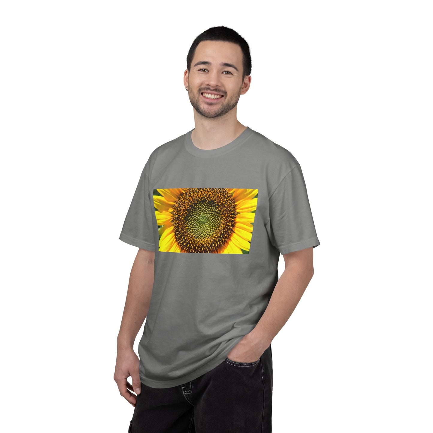 A Detailed Shot Of A Sunflower Center Geometric Se | Custom