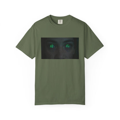 A Close-Up Of A Humans Eyes Reflecting The Scrolli | Custom