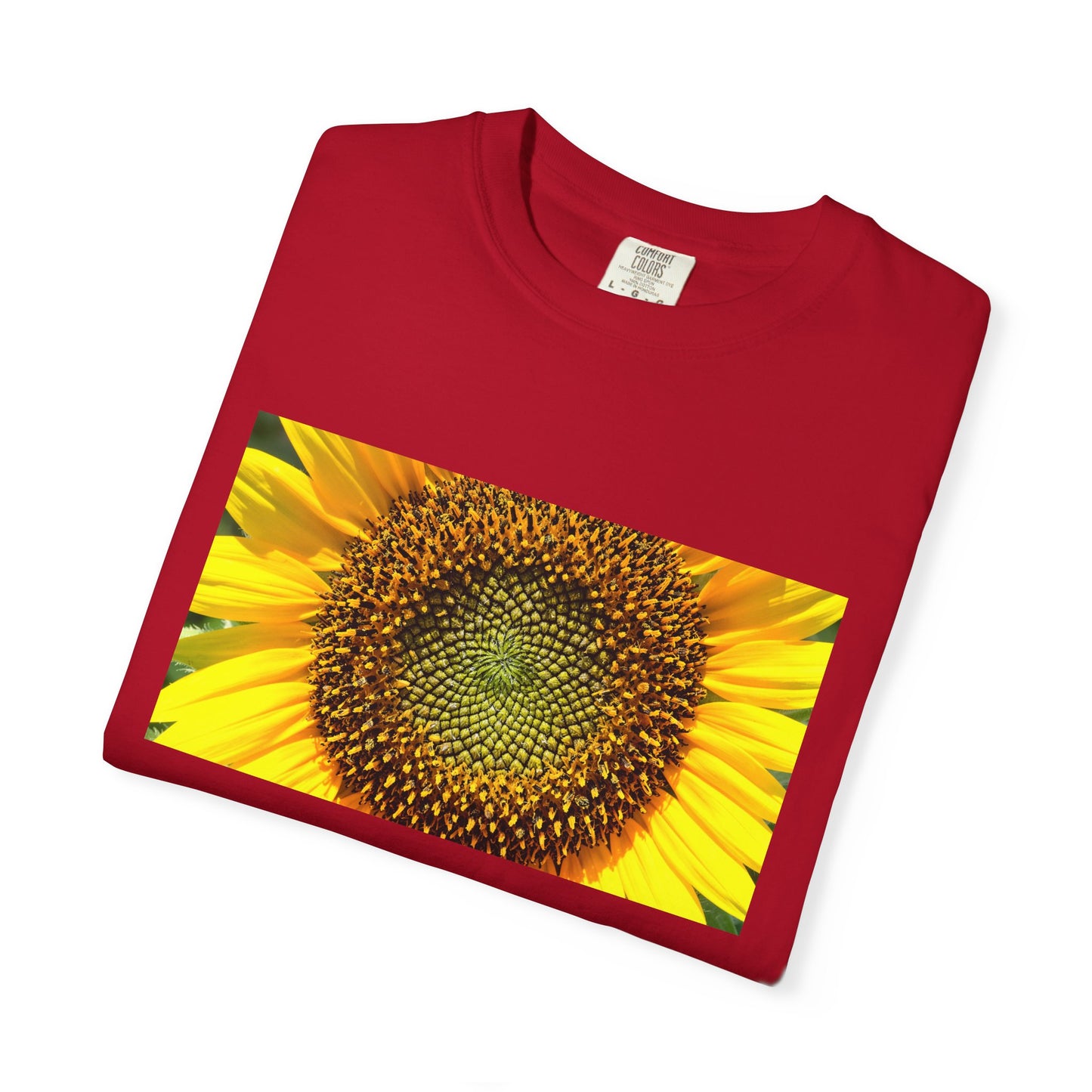 A Detailed Shot Of A Sunflower Center Geometric Se | Custom