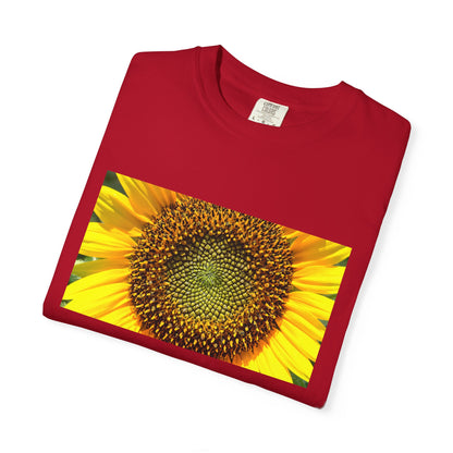 A Detailed Shot Of A Sunflower Center Geometric Se | Custom