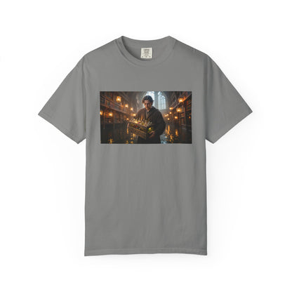 A Young Alchemist Carrying A Crate Of Luminous Via | Custom