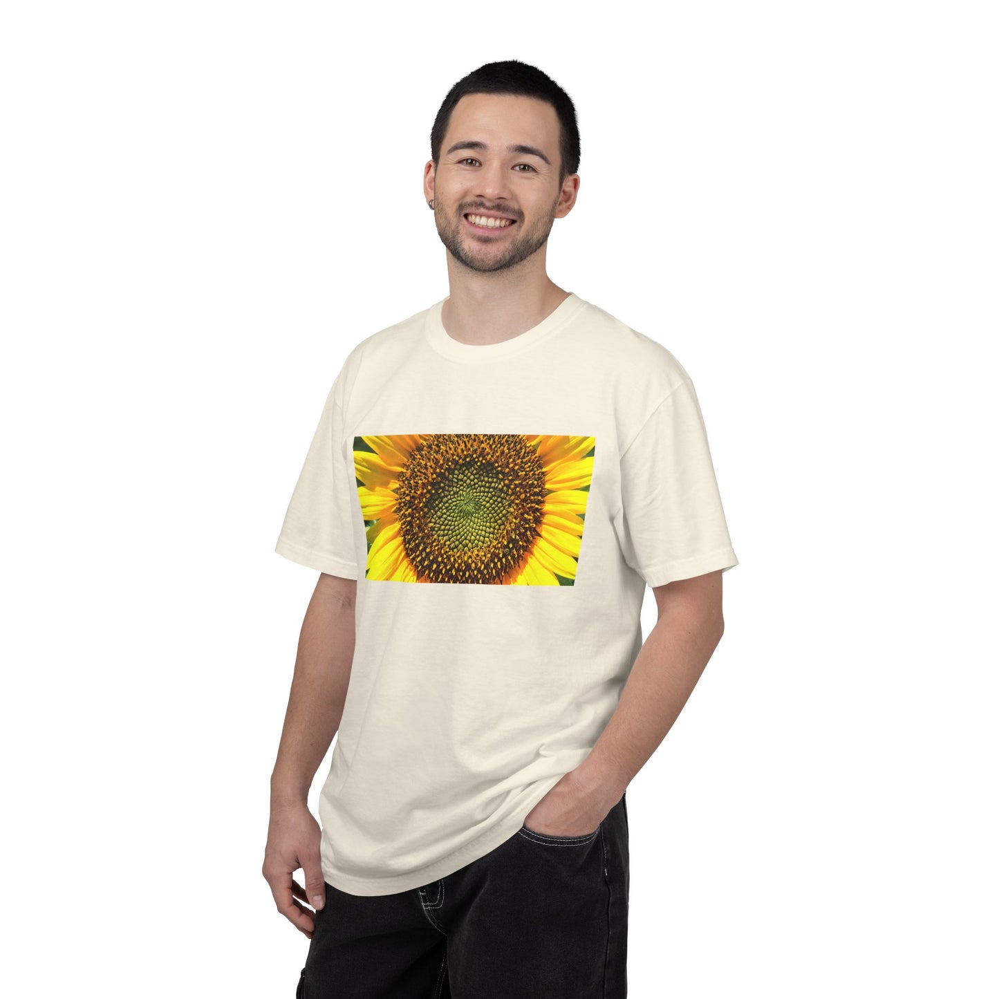 A Detailed Shot Of A Sunflower Center Geometric Se | Custom