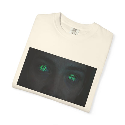 A Close-Up Of A Humans Eyes Reflecting The Scrolli | Custom