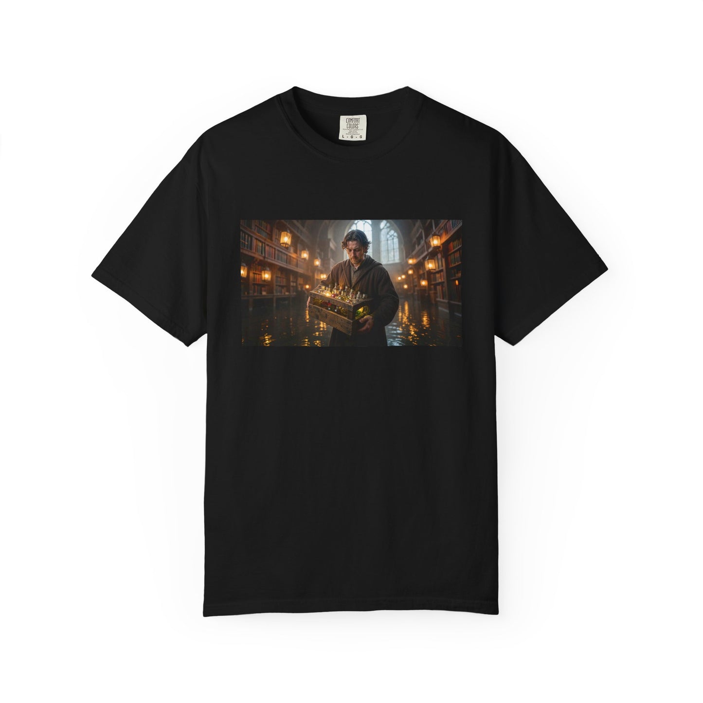 A Young Alchemist Carrying A Crate Of Luminous Via | Custom