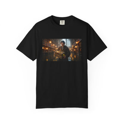 A Young Alchemist Carrying A Crate Of Luminous Via | Custom
