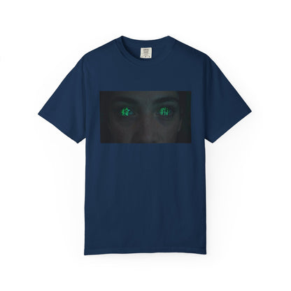 A Close-Up Of A Humans Eyes Reflecting The Scrolli | Custom