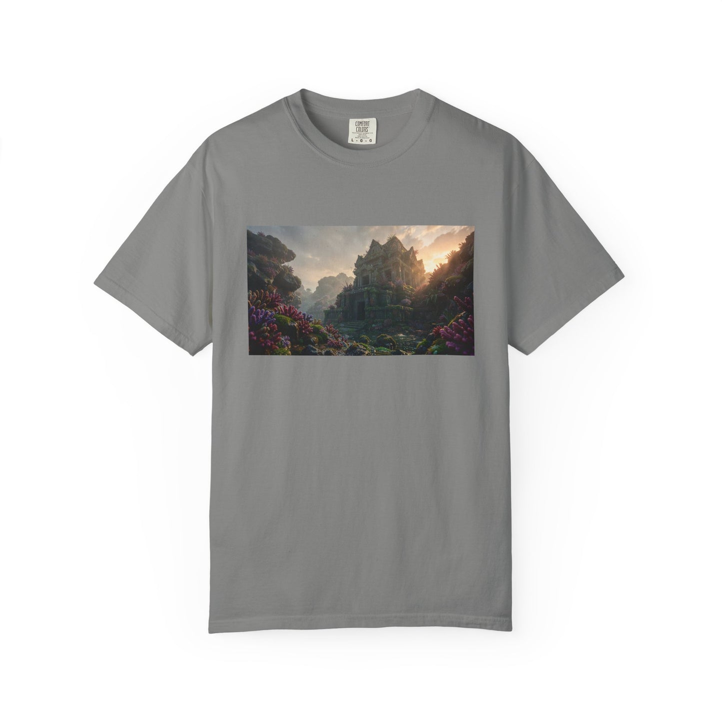 An Underwater Temple Reclaimed By Coral Foreground | Custom