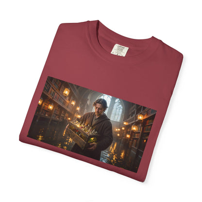 A Young Alchemist Carrying A Crate Of Luminous Via | Custom