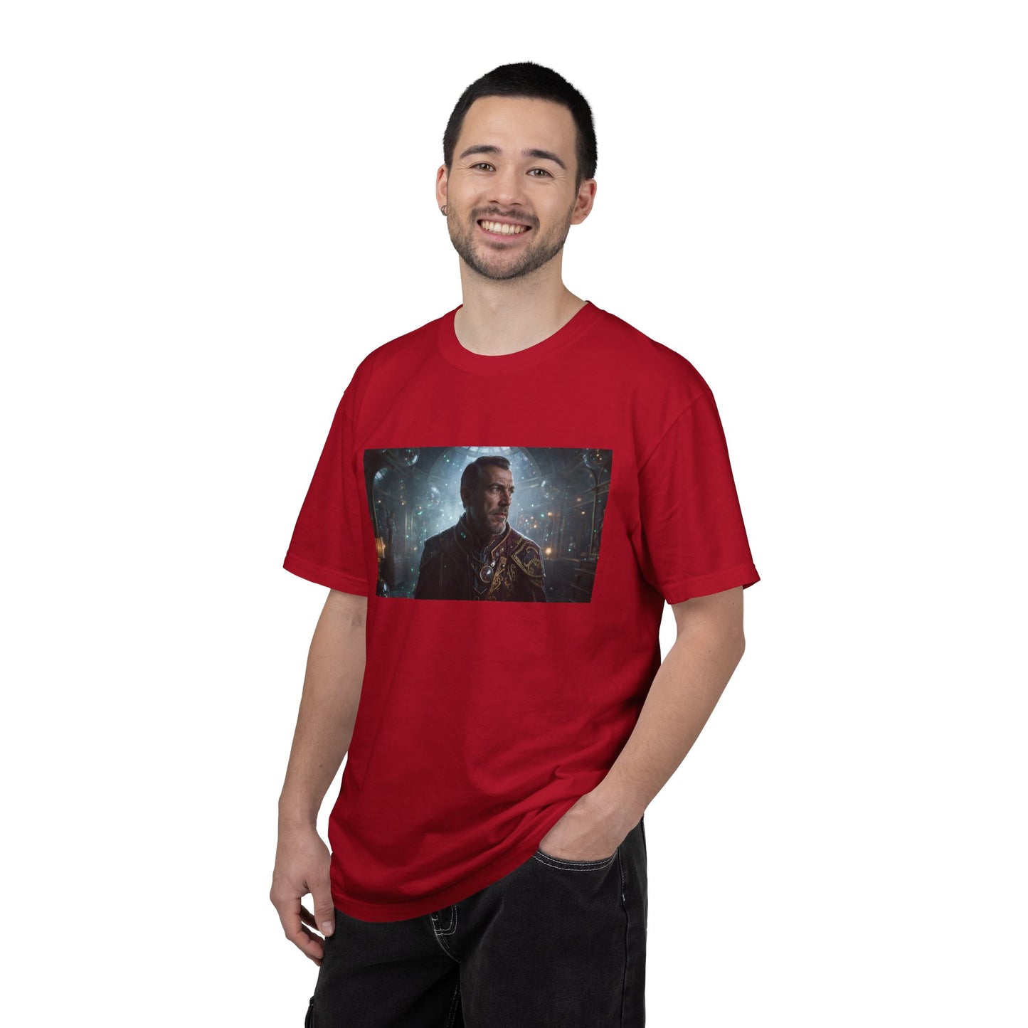 A Cybernetic Archivist In Ceremonial Attire Side-L | Custom