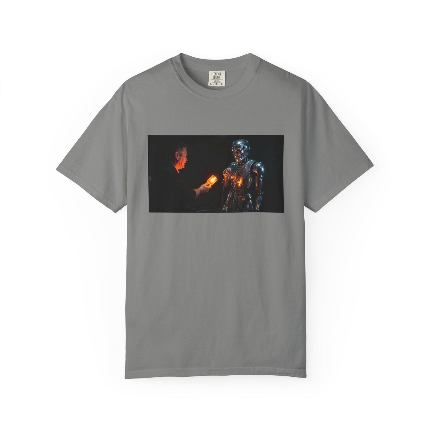 A Human Offering A Glowing Orange Vacuum Tube To A | Custom